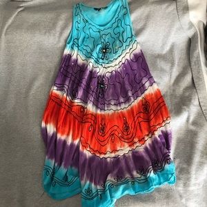 Flowy tie-dye spring dress